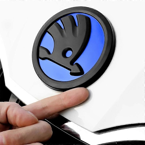 2 st Skoda Bil Emblem Badge 80mm 90mm (C)