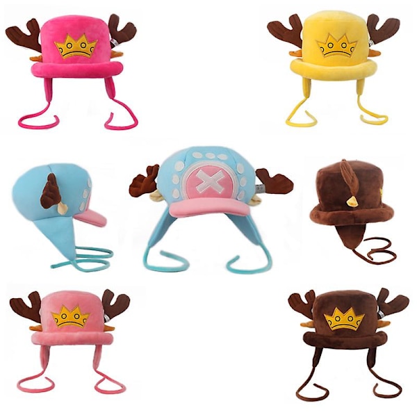 Vinterplysch Varma Hatt Söt Cartoon Tony Tony Chopper Form Semestergåvor för Kvinnor Flickor