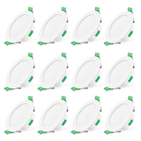 12 stk. 7W Hvide LED Nedhængte Loftlamper Slanke Spotlys