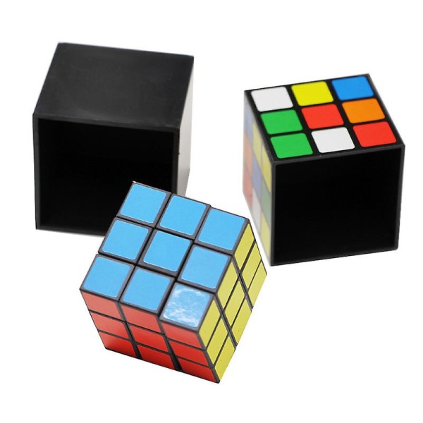 1 Set Triple Cube Magic Tricks Omedelbar återställning Närbild Magician Trick Gimmick Illusions