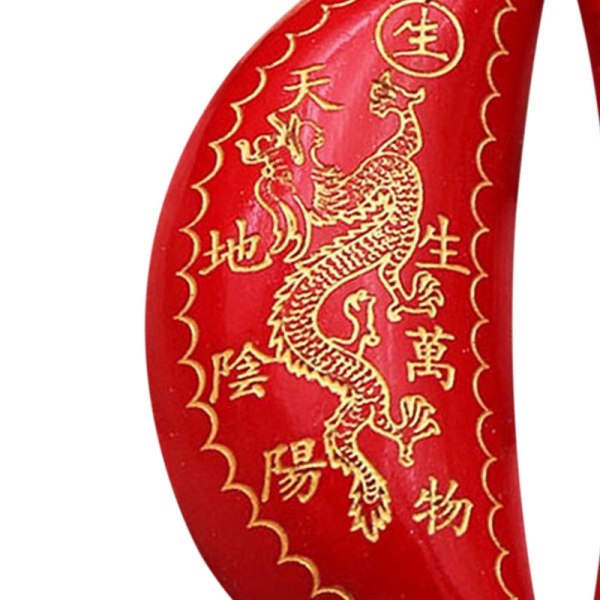1 par Divination Buddhist Holy Cup Divination Cup Buddhist Supplies Taoist S Dragon Red M Dragon 8.3cm