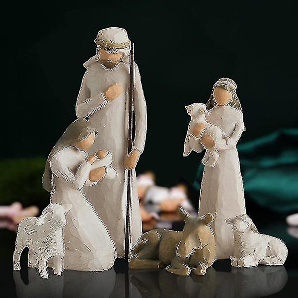 (6 st) Set med 6 figurer från julkrubban
