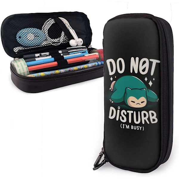 Snorlax Leather Pencil Case Big Capacity with Zipper Large Storage Pen Pencil Pouch Box Organizer Practical Bag Holder bd006077