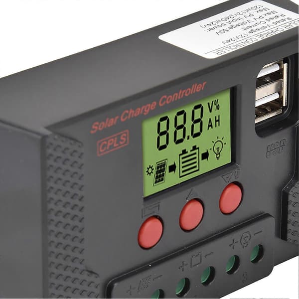 Solar Laderegulator 20A PWM 12V/24V Automatisk Solcellepanel Regulator