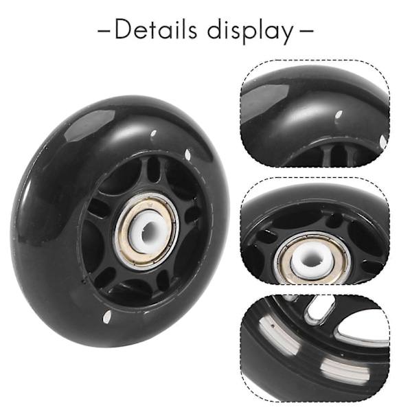 8-pack Inline Skate Hjul Ersättningshjul för Nybörjare med Kullager 70mm