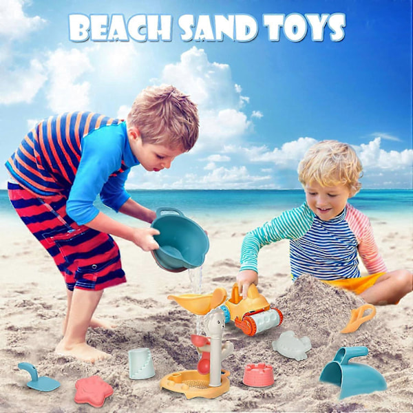 Børne strandlegetøj, blødt materiale sandkasse legetøj med spand og skovl, velegnet til sommerstrandlege for små børn