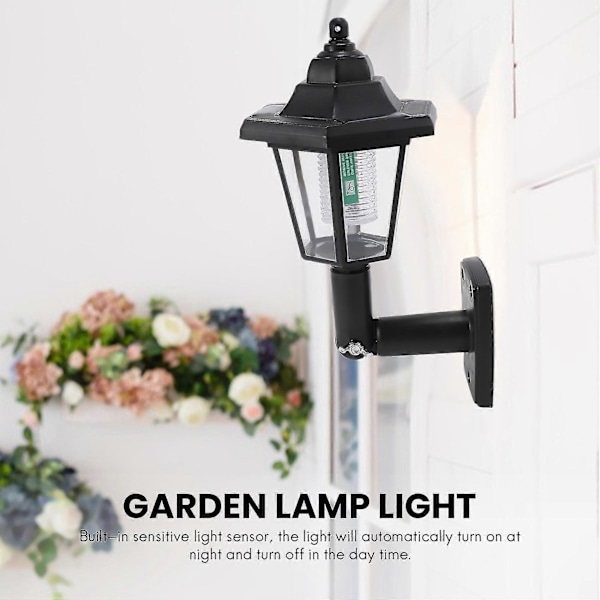 2 X Soldriven LED Utomhus Trädgård Staket Vägglykta Lampa Ljussensor (C)