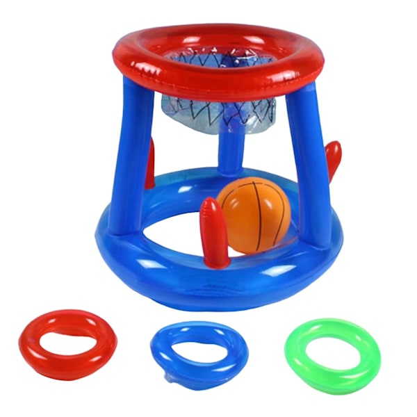 Uppblåsbar Basketkorg Poolleksak Inomhus Utomhus Simleksak Blå Gul Blå Röd (C)
