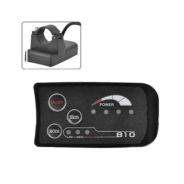 6-pin 48V S810 E-cykel LED Display Meter Ip65 Uart Til Elektrisk Cykel Elektrisk Cykel Meter (C)