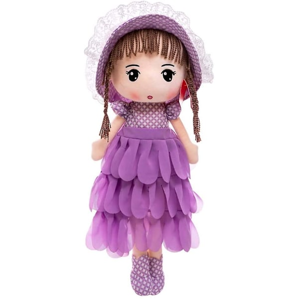 Soft Baby Doll With Clothes, 15.7 Cute Rag Doll Ragdoll Plush Stuffed Toy With Hat Skirt Handmade Princess Plush Toy Baby Girls Sleeping Partner Doll