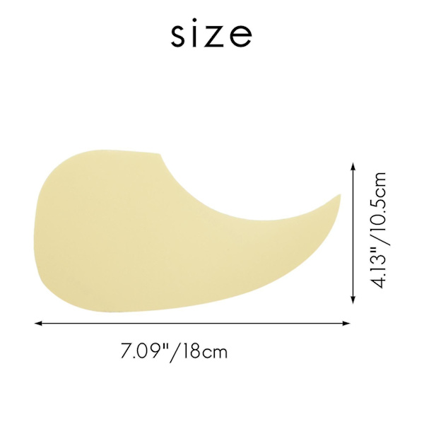 Transparent Akustisk Gitar Pickguard Dråper Selvklebende 41 tommer Pick Guard PVC Beskytter Din Gu
