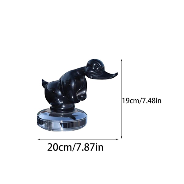 Chrome Convoy Andehode Ornament i Harpiks, fin gave til en andeelsker og til din familie, venn 15*10cm [L]