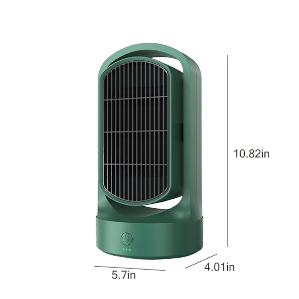 2-i-1 Värmefläkt Kombination, Varm Och Kall Värmefläkt 45° Lutning, 3 Vindhastigheter, 1500W Överhettningsskydd, Lämplig För Hemmakontor