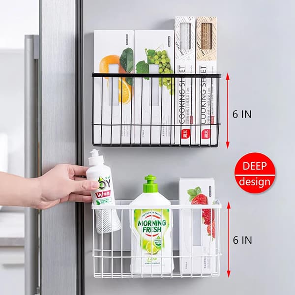 Køkken magnetisk beholder sort metal 12L[C]