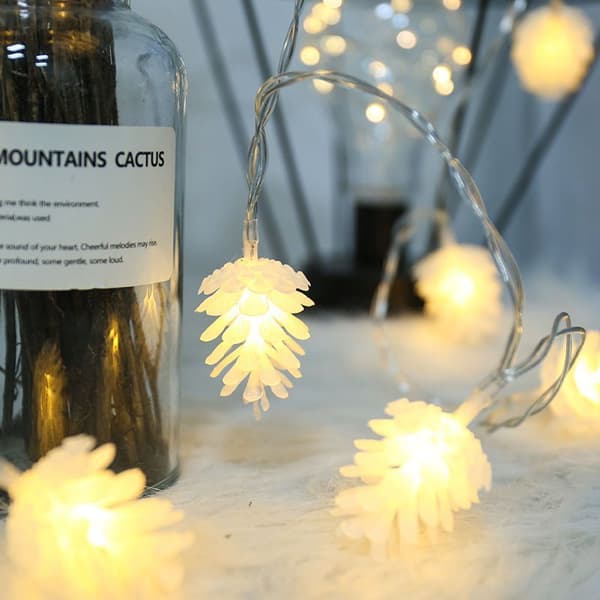 Christmas Tree Flower String Lights – Batteri, USB & Solcellsdrivna Ljusslingor för Rum, Studentrum, Camping och Högtider A