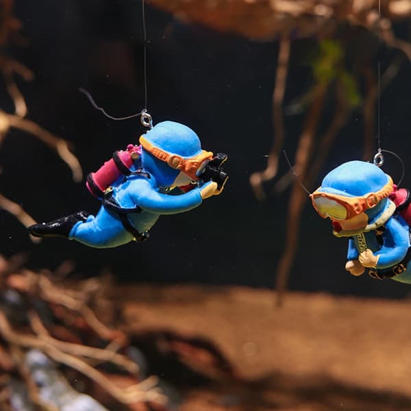 Sød Lysende Mini Dykker Simuleret Flydende Frømand Miniature Ornament