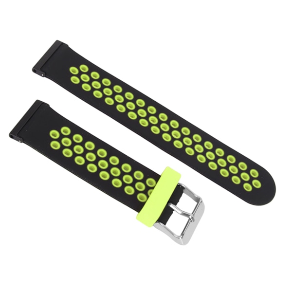 24mm Ersättningsarmband för klocka, färgkontrast, justerbar storlek, mjukt silikonarmband för Spartan Hr Baro Svart Grön[C]