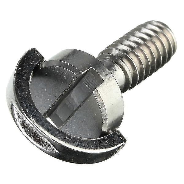 Lang 1/4\" D-ring Skrue Rustfrit Stål Til Kamera Stativ Quick Release Plade Sølv