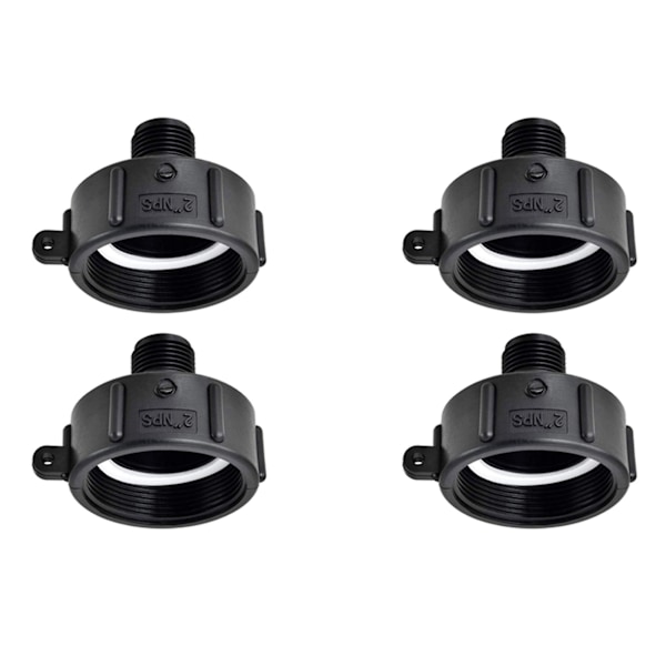 4 st IBC-behållare Adapter 275 330 IBC-adapter Fint gäng 2 tum NPS Vattentank Trädgårdsslang Adapter Koppling
