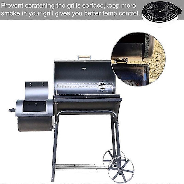 BBQ Savustin Tiiviste Itseliimautuva Grilli Teippi Korkean Lämpötilan Grilli Tiiviste Itseliimautuva Tiiviste 2 Pakkaus I6(FCC)
