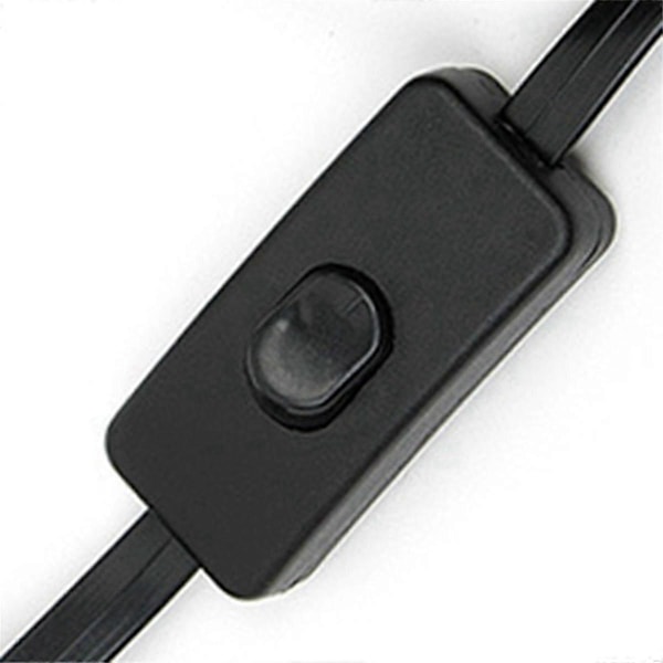 OBD2 Han til Hun Retvinklet Diagnostisk Forlængerkabel 60CM med Strømbryder OBD Switch Kabel Black