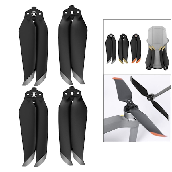 Lav-støj 7238F Propeller til DJI Mavic Air 2S Drone 2 Par Sølv (C)