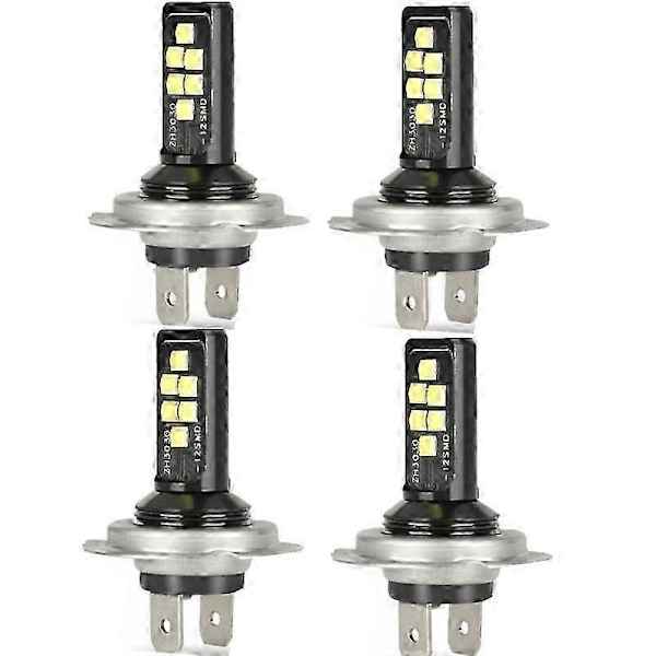 4X H7 LED Strålkastarlampa Kit Helljus Halvljus 220w 60000lm Super Stark 6000k Vit 2025 (C)