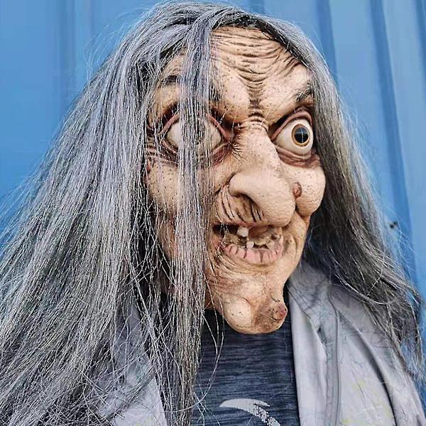 Halloween Häxmask Rummet Flykt Klä Upp Huvud Maskeradfest Karaktär Spelar Rekvisita