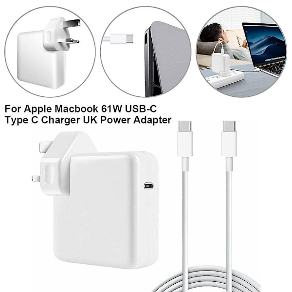 61W USB-C Typ C-strömadapter för Apple Macbook Pro 13\" Core I5 I7 Laddare