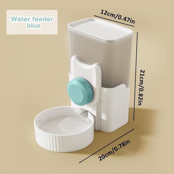 Automatisk burfoderautomat - Foder- og vanddispenser - Kanin - 1 liter - Indendørs[YJD]