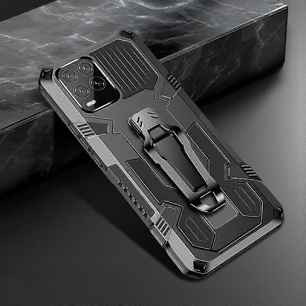 For OPPO Realme 8 / 8 Pro Armor Warrior Støtsikker PC + TPU Beskyttelsesdeksel (Svart) I6(FCC)