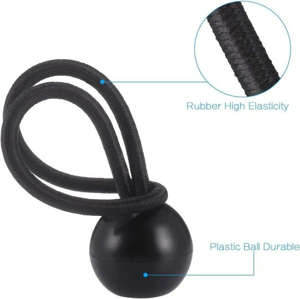 35 x sorte bungee-boldstrammere (10 cm) elastiksnor til presenninger, holdbar bærbar elastikkrog til bannere, presenninger, pavilloner [YJD]