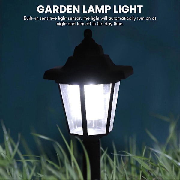 2 X Soldriven LED Utomhus Trädgård Staket Vägglykta Lampa Ljussensor (C)