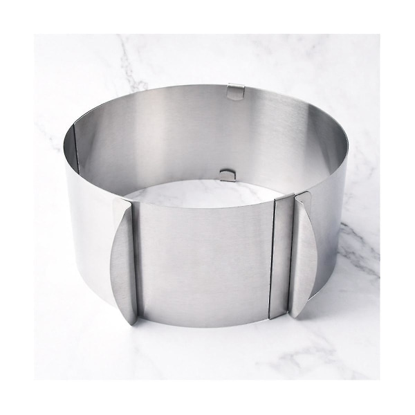 Justerbar Bakform i Rostfritt Stål - 20 cm Hög Bakform för Enkel Bakning[C] silver