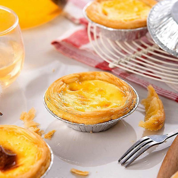 100 st Pappersformar i Aluminiumfolie för Minipaj, Tartformar, Bakplåtar