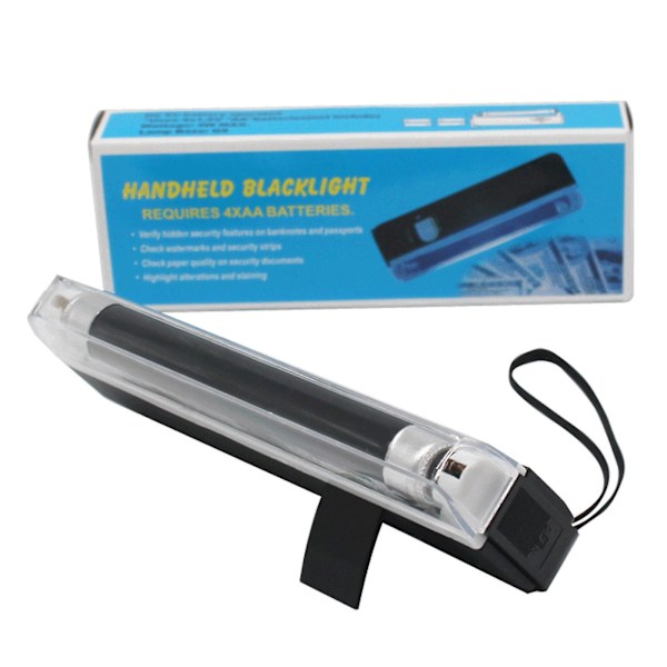 365nm Langbølget UV-lampe for fluorescerende frimerker og sedler - Bærbar lommelykt