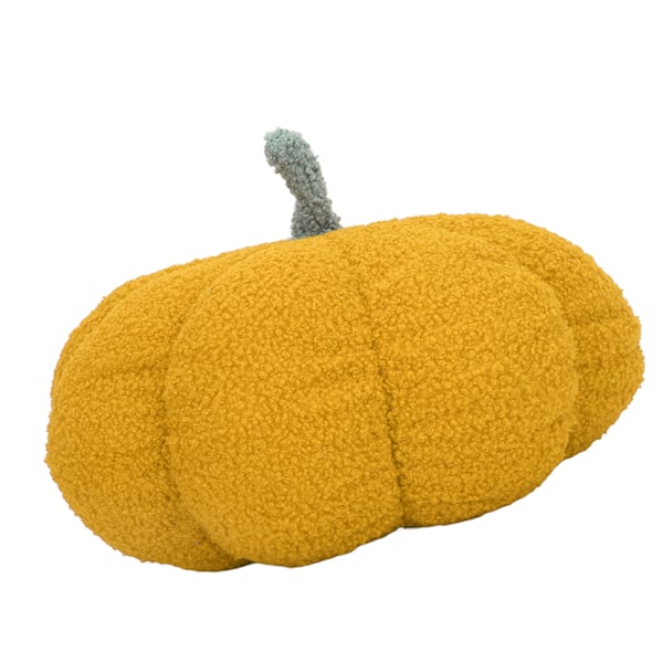 Halloween Pumpekin Pyntekule Myk Pluss Pumpekin Fyllte Leke Multifunksjonell Dekorativ Pute for Sofa Soverom Gul[C]