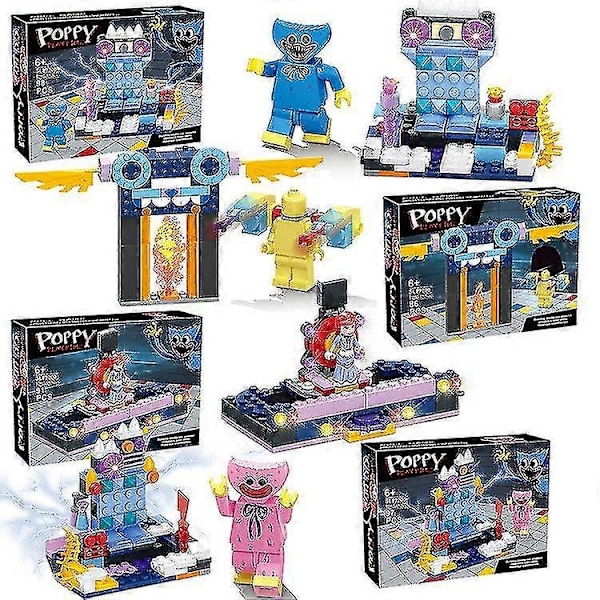 4-i-1-set Poppy Playtime Minifigurer Leksak Huggy Wuggy Byggklossar