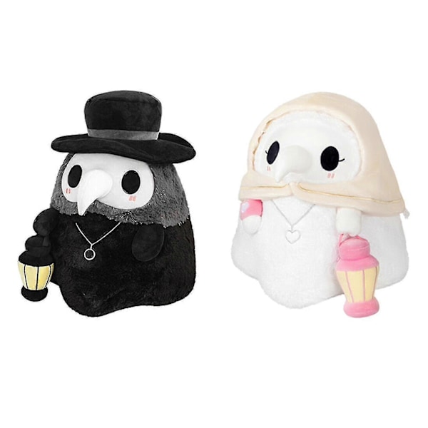 Mjuk pestdoktor med lysande lykta plyschleksak present till barn familj vänner Plague Doctor Plague Nurse