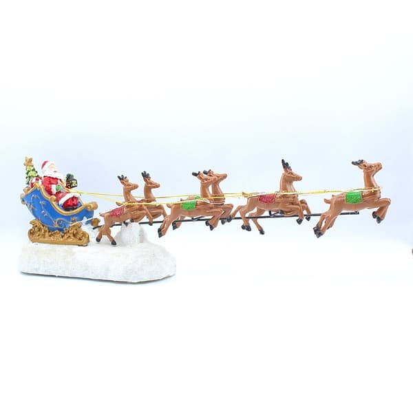 Julenissens slede dekorasjon 30 cm stor