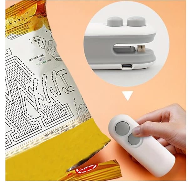 Mini Magnetisk Bærbar Snackposekutter for Små Mengder