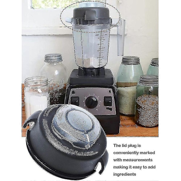 2-delt lokk og plugg som passer til Vitamix 64-ounce (høy profil) beholder Blender reservedeler for