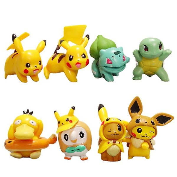 8 Pokemon figurtårtdekorationer