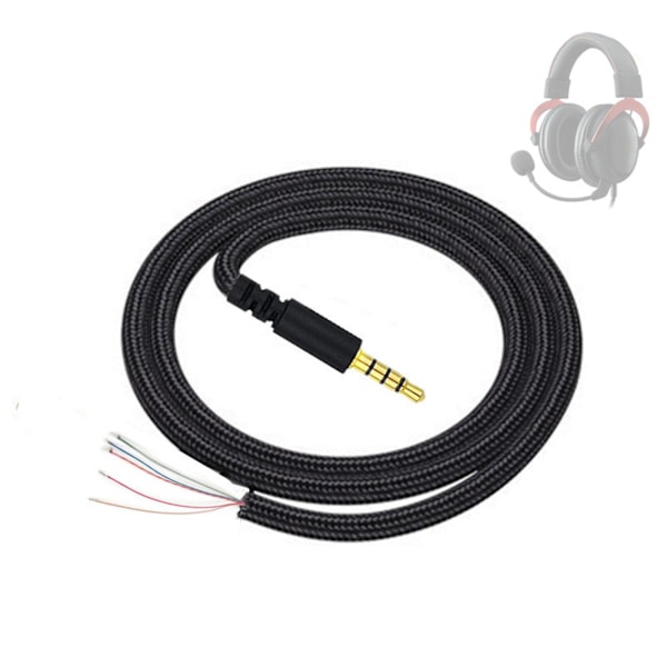 Hodetelefonkabel 3,5 mm hannkontakt lydkabel for Hyper X Cloud II Core Pro Cloudx -Stinger Revolver S