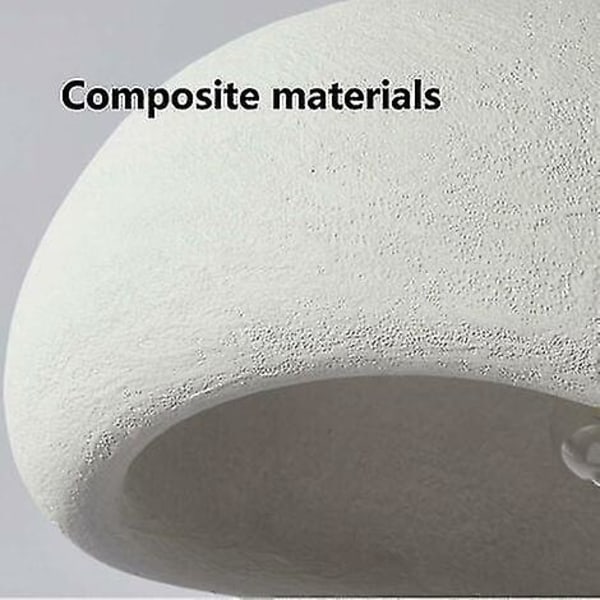 Moderne enkel loftslampe, wabi-sabi stil harpiks loftslampe, (farve: hvid, størrelse: 20 cm)