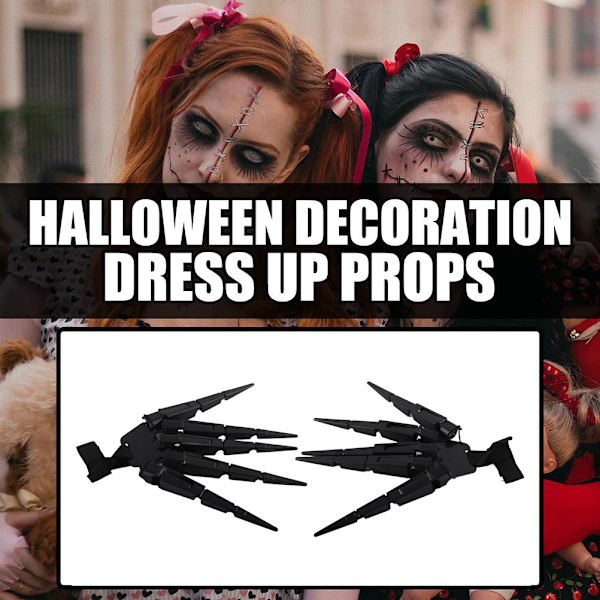 Halloween Ledade Fingrar Halloween Cosplay Rekvisita Skräck Led Klo Leksak för Maskeradfest [C]