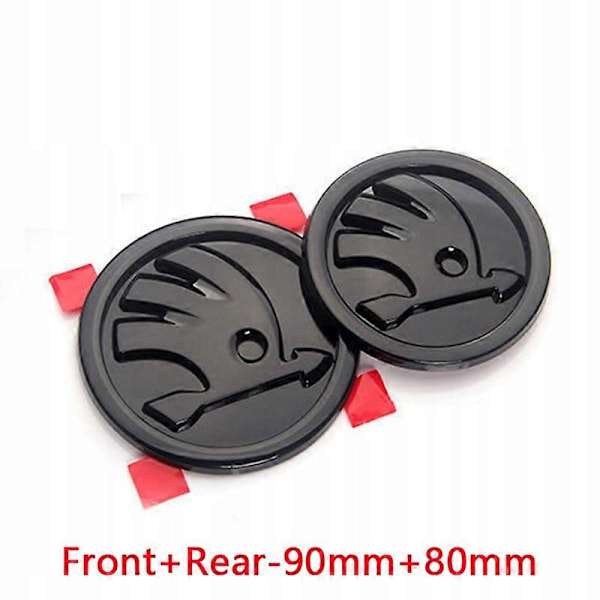 2 st Skoda Bil Emblem Badge 80mm 90mm (C)