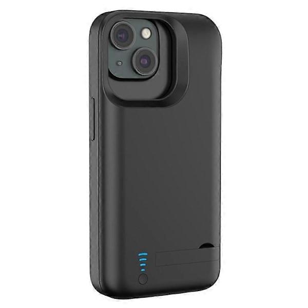 T43 Kompatibelt för iPhone 15 5000mAh Batteriladdningsfodral Ställ Skyddande Förlängt Batteriladdarfodral (C)