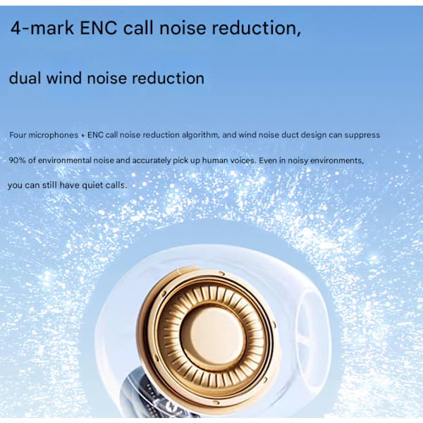 Trådløse ørepropper Bluetooth-hodetelefoner for iPhone og Android Hvit[C] White