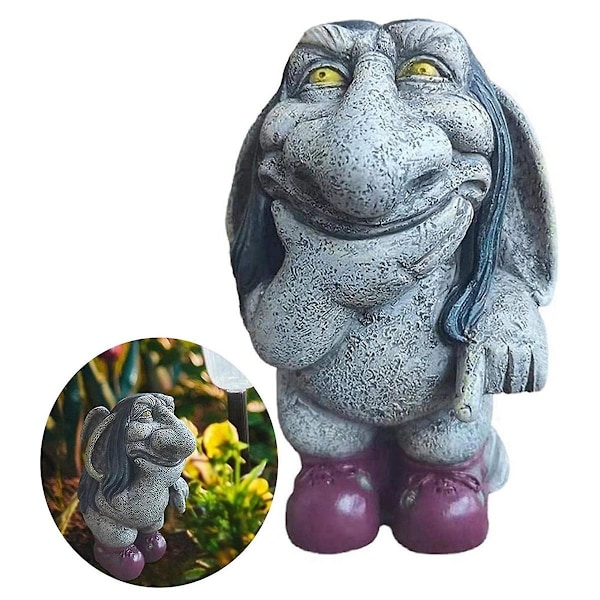 Harpiks Tenkende Gnomer Troll Skulptur Hage Gnomer Statue Dekor, for Hage Skulpturer & Statuer O